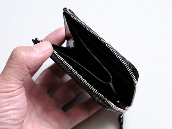 L字シルバーファスナー財布 “Cram”