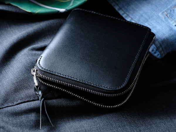 L字シルバーファスナー財布 “Cram”