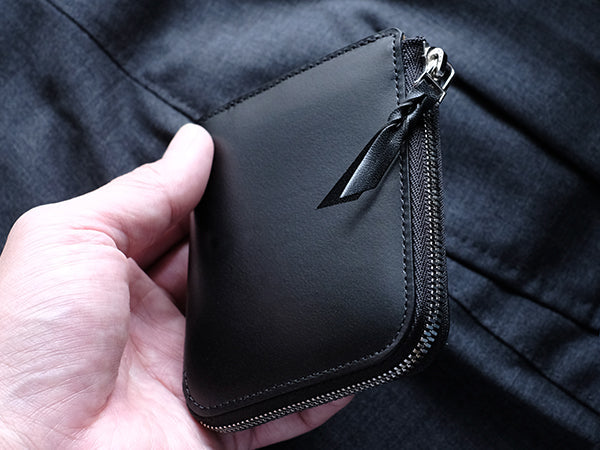L字シルバーファスナー財布 “Cram”