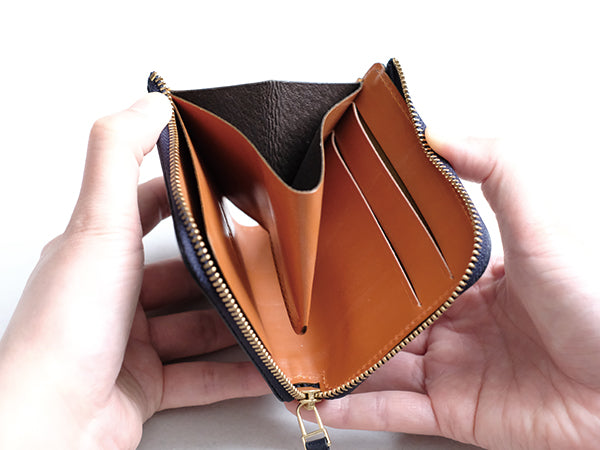 【限定】L字ファスナー財布“Cram”/ブライドルレザー(バイカラー)