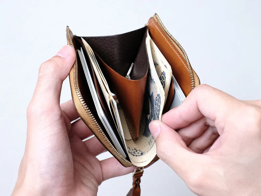 L字ファスナー財布“Cram sleeve”(両側スリーブタイプ)