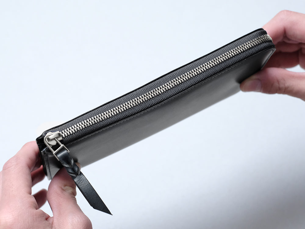 【限定数量】L字シルバーファスナー長財布 “Cram long”